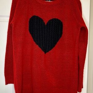 Chic Red Heart Sweater